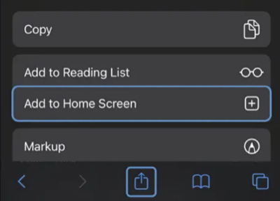 Add to Home Screen